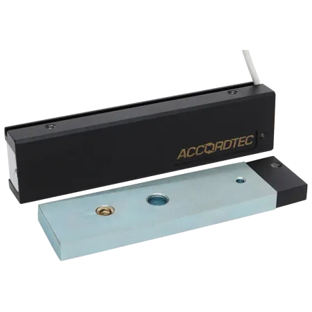 Электромагнитный замок AccordTec ML-200K-3 Premium Black с уголком
