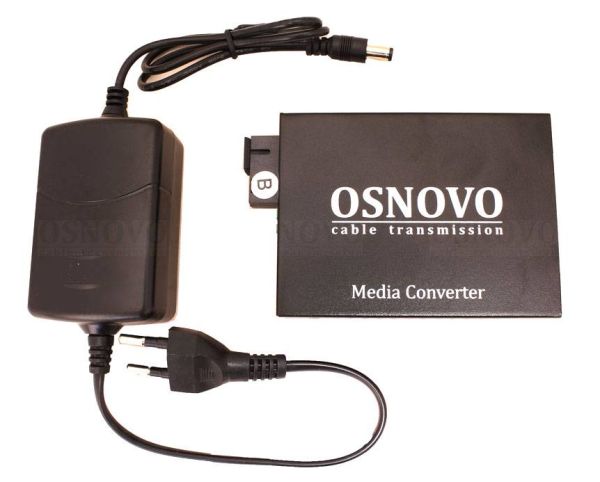Оптический медиаконвертер Gigabit Ethernet Osnovo OMC-1000-11S5b