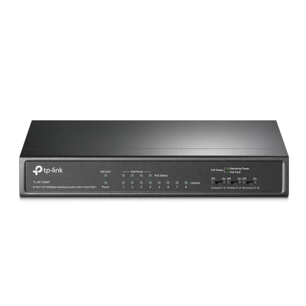 Коммутатор настольный 8-портовый TP-Link TL-SF1008P с 4 портами PoE плюс