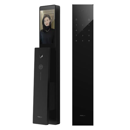 Электронный биометрический замок Moorgen T11 Pro, Гардиан 32.21, кристаллы Сваровски, видеоглазок, Face-ID, Wi-Fi