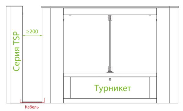 Картоприемник ZKTeco TSP-2 из нержавеющей стали