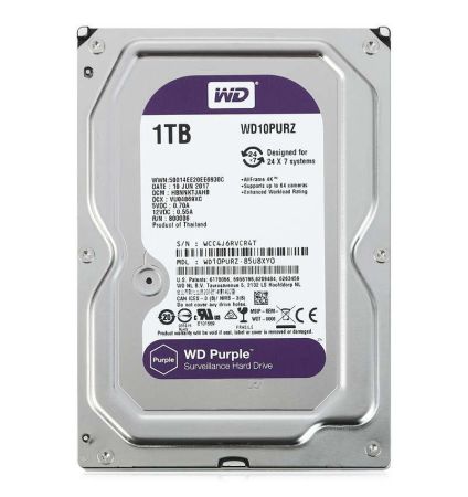 Жесткий диск 1ТБ Western Digital Purple WD10PURZ