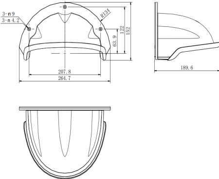 Козырек для уличных камер HikVision DS-1250ZJ