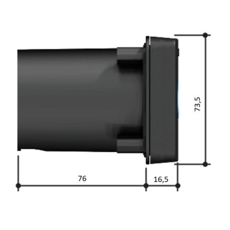 Ключ-выключатель Came SELD2FDG встраиваемый, с цилиндром замка DIN и синей подсветкой (806SL-0060)