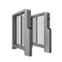 Боковой модуль распашного турникета Gotschlich Axioma High 1225H (650 мм) (6AXI1EC-S12/M12)