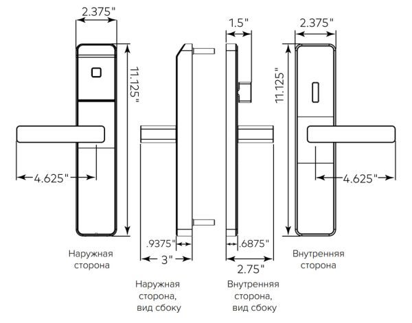 Электронный замок dormakaba Saflok Confidant KIT1 NFC, с BLE (CFM32KS-8MCN)