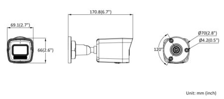Уличная IP-камера 2Мп HiWatch DS-I250M(C) (4 мм) с микрофоном