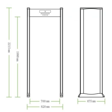 Металлодетектор арочный ZKTeco D1010S