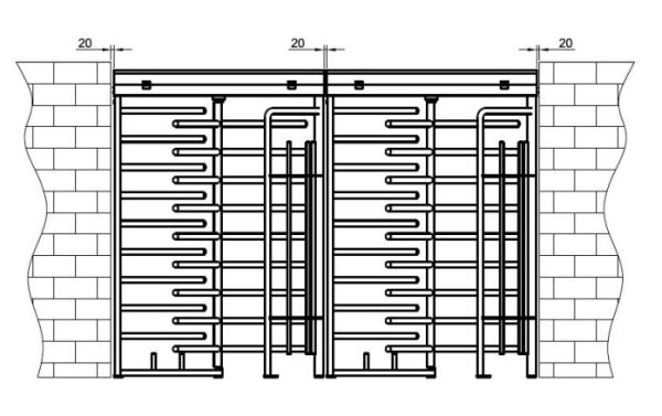 Турникет полноростовой Came Guardian Eco Line 300 PSGS3E, уличный из окрашенной стали Турникет полноростовой Came Guardian Eco Line 300 PSGS3E, уличный из окрашенной стали