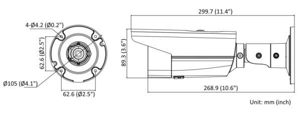 Уличная IP-видеокамера 8Мп HikVision DS-2CD2T83G2-2I (4 мм) с технологией AcuSense