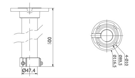 Кронштейн HikVision DS-1662ZJ для подвесного крепления видеокамер