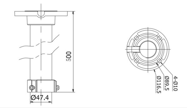Кронштейн HikVision DS-1662ZJ для подвесного крепления видеокамер