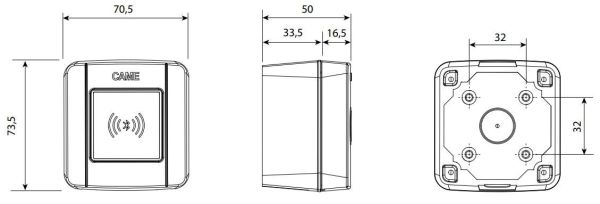 Автономный считыватель Bluetooth Came SELB1SDG2 накладной, для 50 пользователей (806SL-0240)